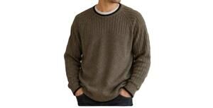 Columbia Sportswear Sweater Mens Size L Dark Gray Pullover Cotton Crew Neck Warm